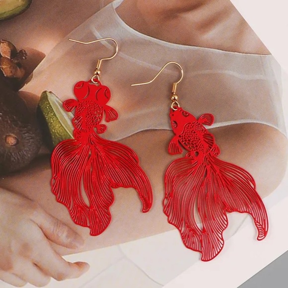 Goldfish earrings - Picture 6 of 7